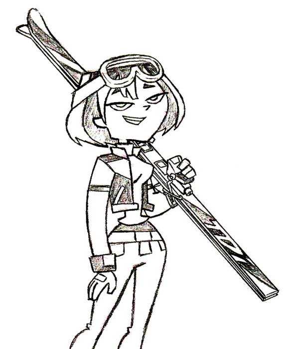 Gwen with Skis