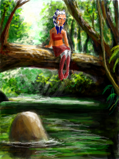 Ahsoka on a meditative retreat