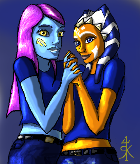 Ahsoka Tano and Riyo Chuchi