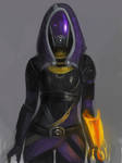 Tali'Zorah speed paint by RaikohIllust