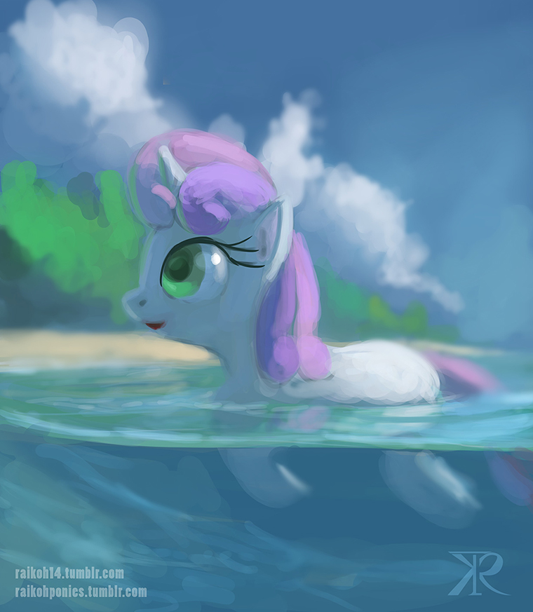 Sweetie Belle on the beach