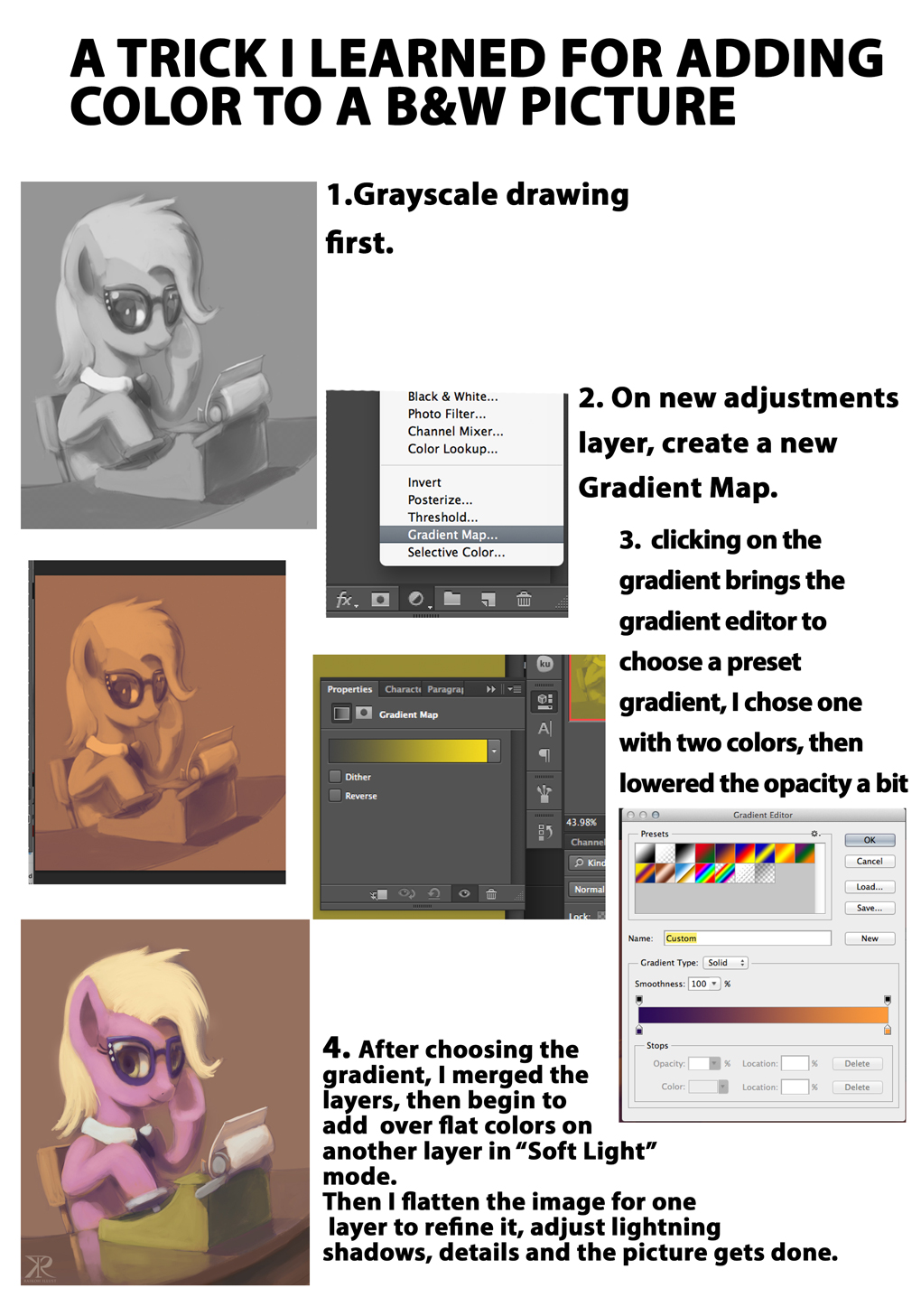 Greyscale to color mini tutorial