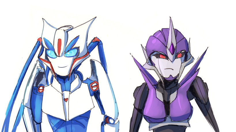 semi chibi sg Arcee y Airachnid