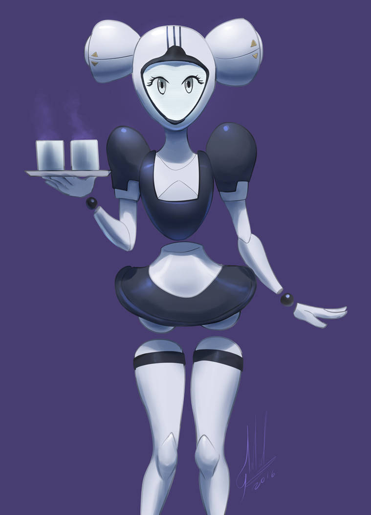 Maid robot by RaikohIllust on DeviantArt