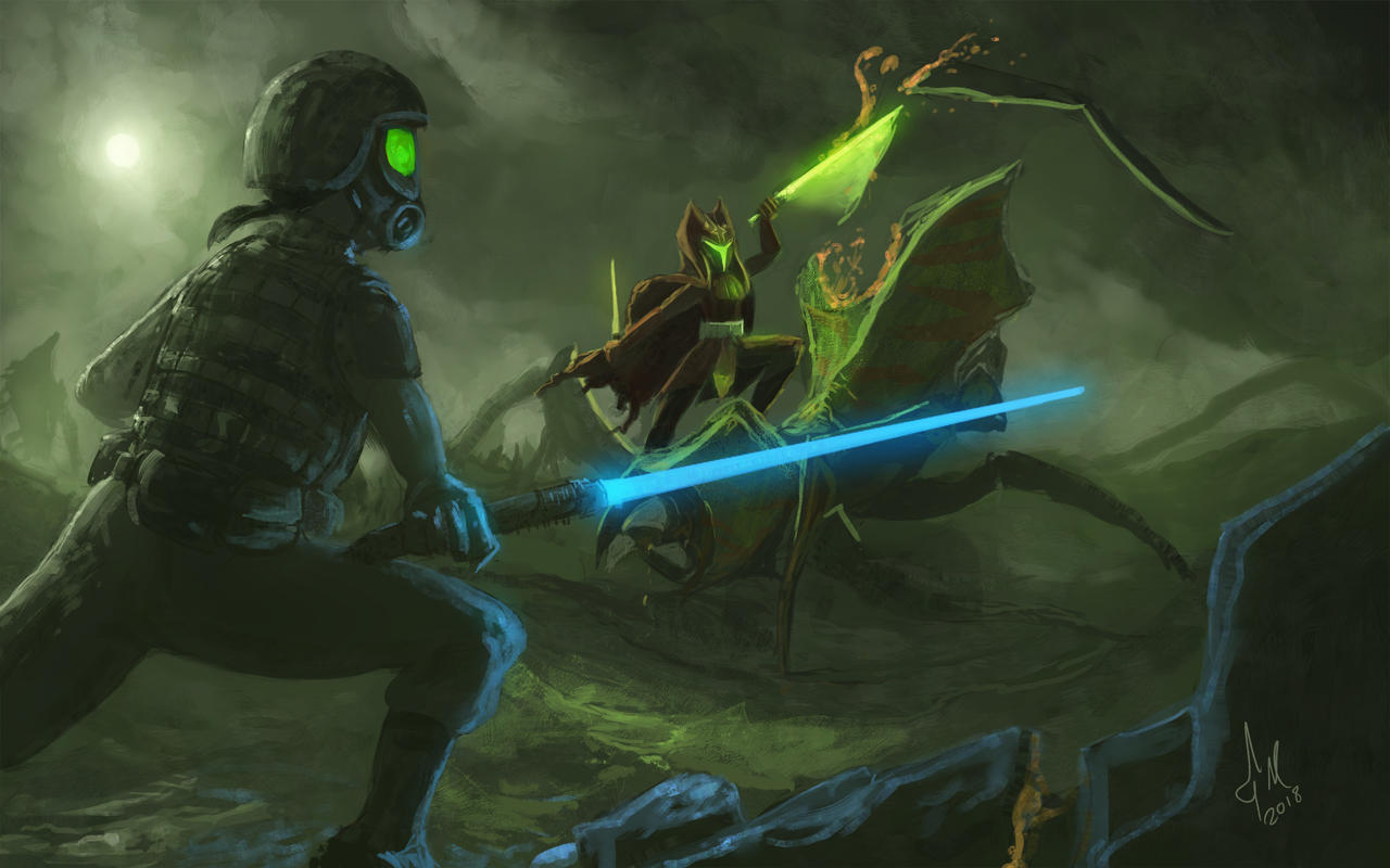 Fighting the Antlions by RaikohIllust