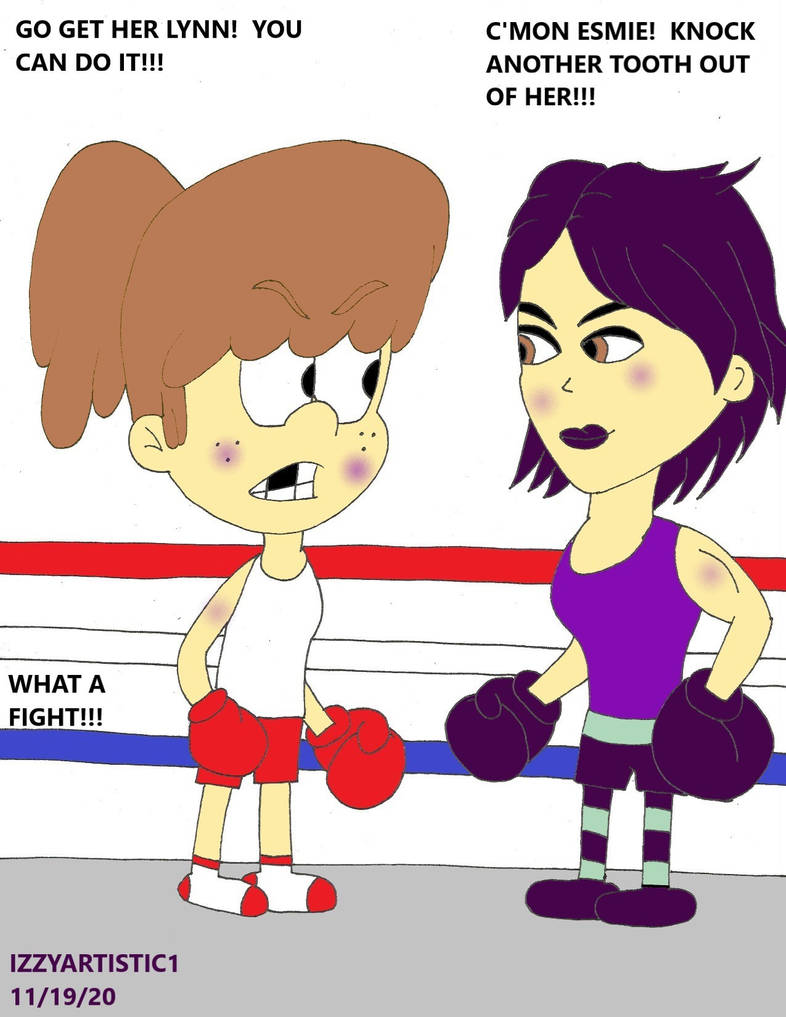 Lynn Loud brown Hair Vs Esmie Boxing By Izzyartistic1 On DeviantArt lynn-loud-brown-hair-vs-esmie-boxing-by-izzyartistic1-on-deviantart