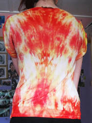 tie dye red and yellow / orange back