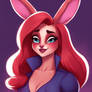 Judy Hopps cosplaying as Jessica Rabbit 1