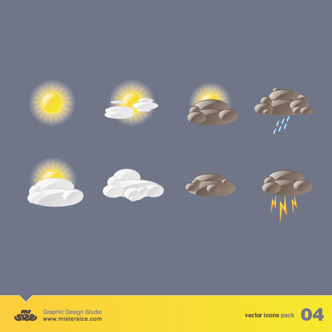 Weather Vector Icons Pack 04