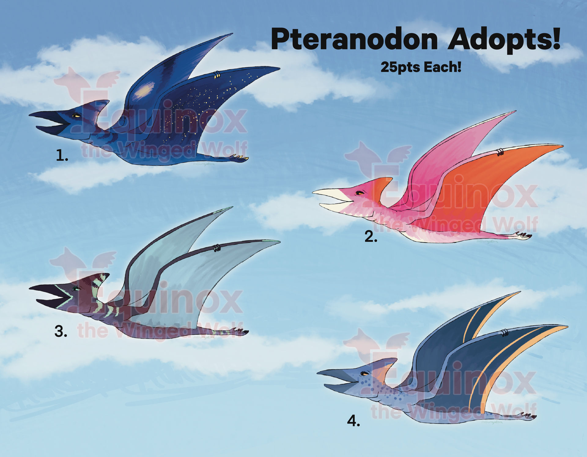 (4/4 Open!) Pteranodon Adopts by EquinoxtheWingedWolf on DeviantArt