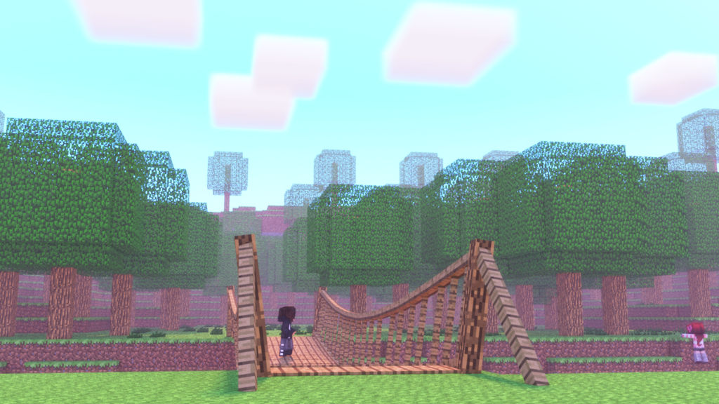 Minecraft - Rope bridge render #2 by HoseaGames on DeviantArt