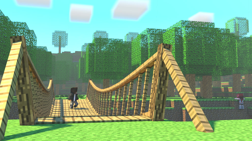 Minecraft - Rope bridge render #3 by HoseaGames on DeviantArt