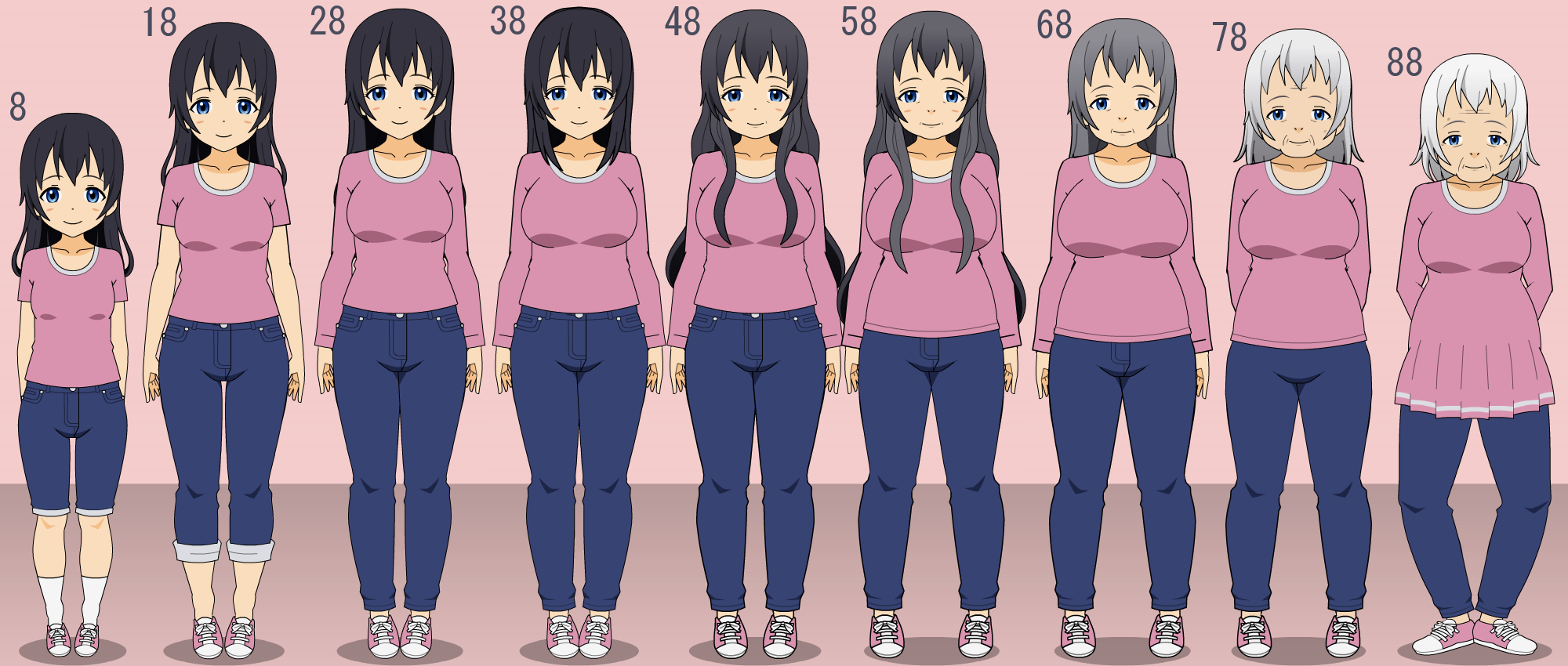 Deviantart Aging Process Aging of Older Sister by Rukarioru0930 on DeviantArt