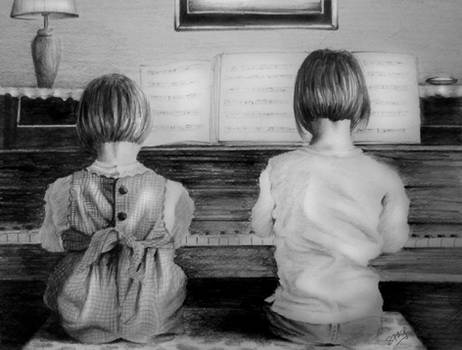 Girls at Piano