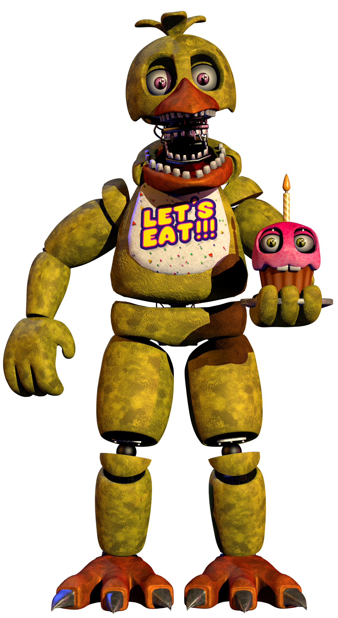 Withered Chica Full Body PNG by BrussPictures on DeviantArt