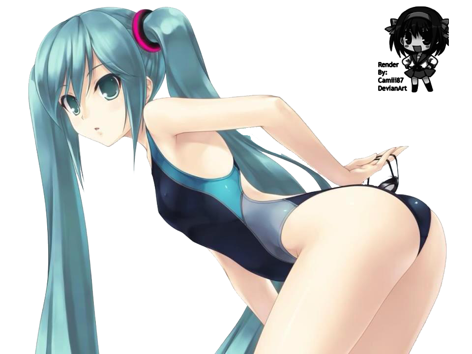 Hatsune miku top bathing suit