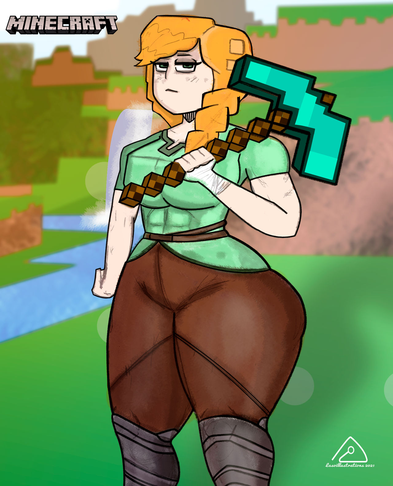 Alex Minecraft Rumble Alex Minecraft by lusoillustrations on DeviantArt