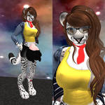 Second Life - a bit more friendly bipedal avatar by Chakat-Northspring