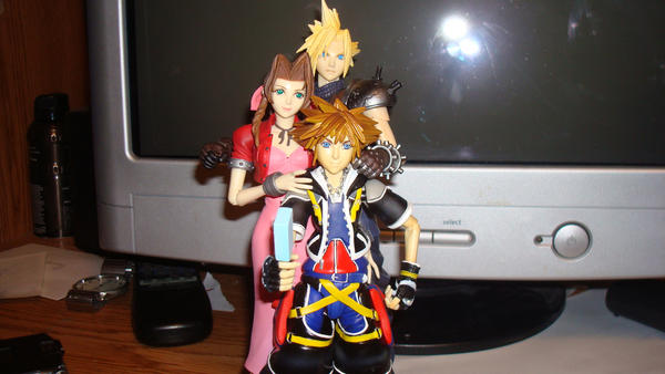 Cloud, Sora and Aerith