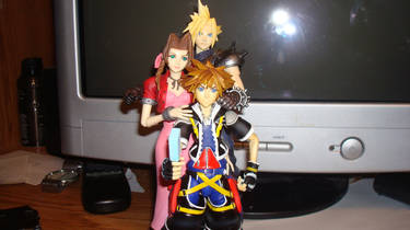 Cloud, Sora and Aerith