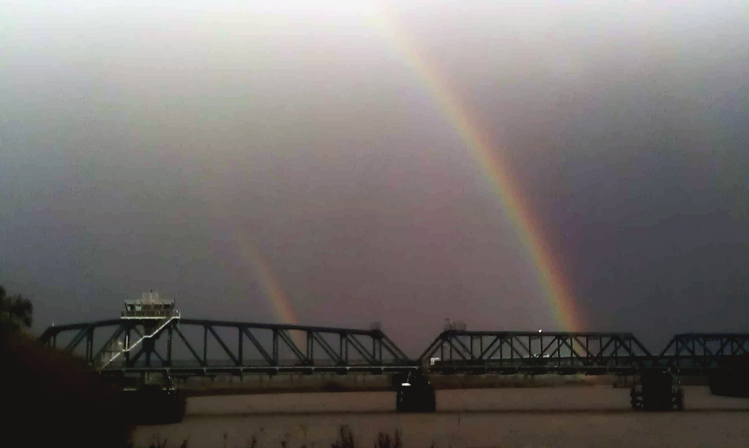 Double Rainbow Obscured by Fog