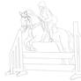 Jumping Horse Lineart