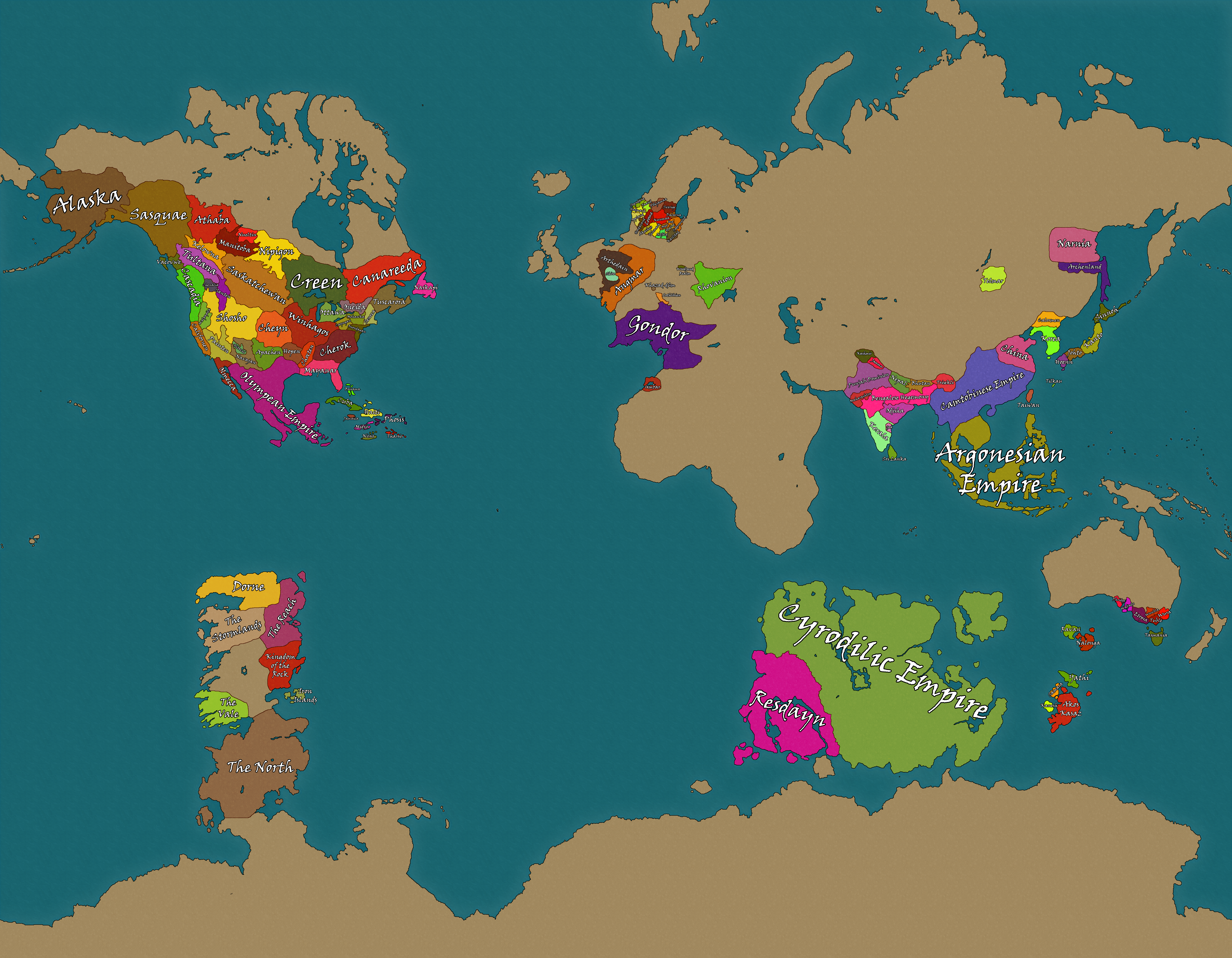 Midgard - Political Map, 2E 191 - [OLD VERSION]