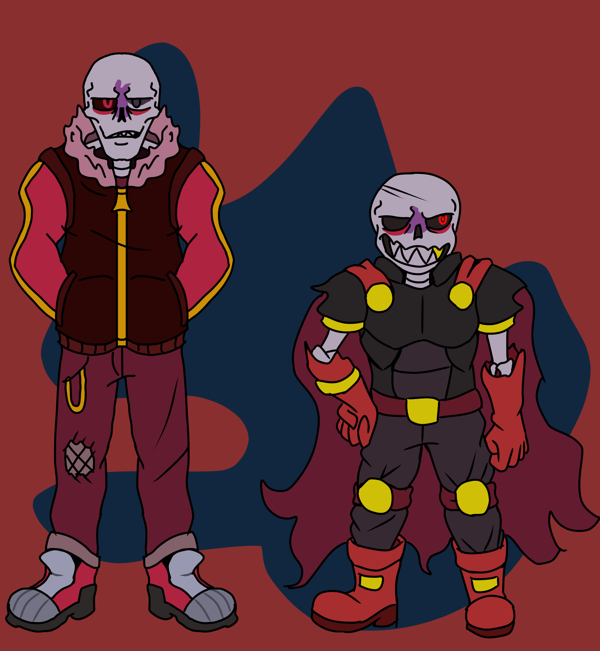 Fell(division)Horror Sans and Papyrus by Lazyodraw on DeviantArt