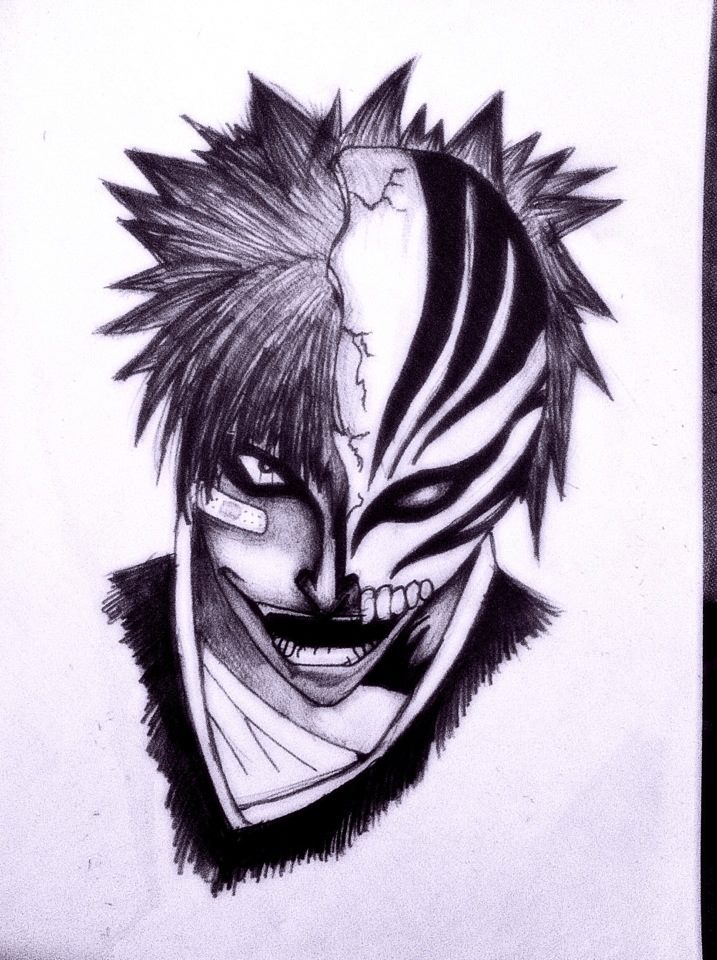 Ichigo Hollow Mask Sketch