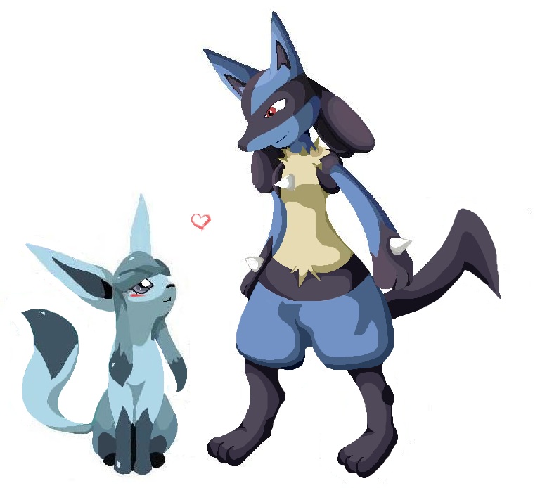 Lucario and Glaceon