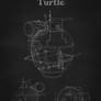 Turtle Submarne  Patent Art - Blackboard