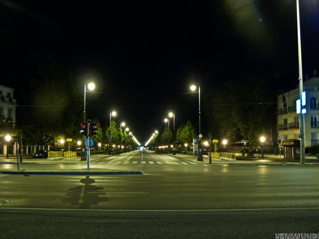 Empty Andrassy Avenue