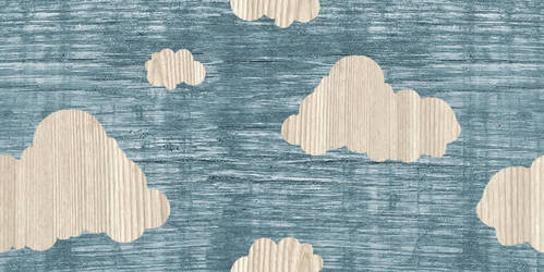Wooden Clouds: Wallpaper Tile.