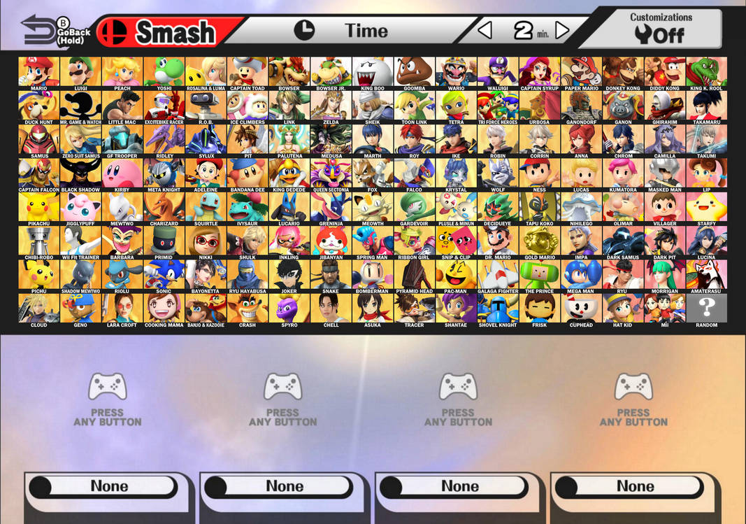 Update 5 - Smash Bros - Giant Personal Roster by Obsessor23 on DeviantArt