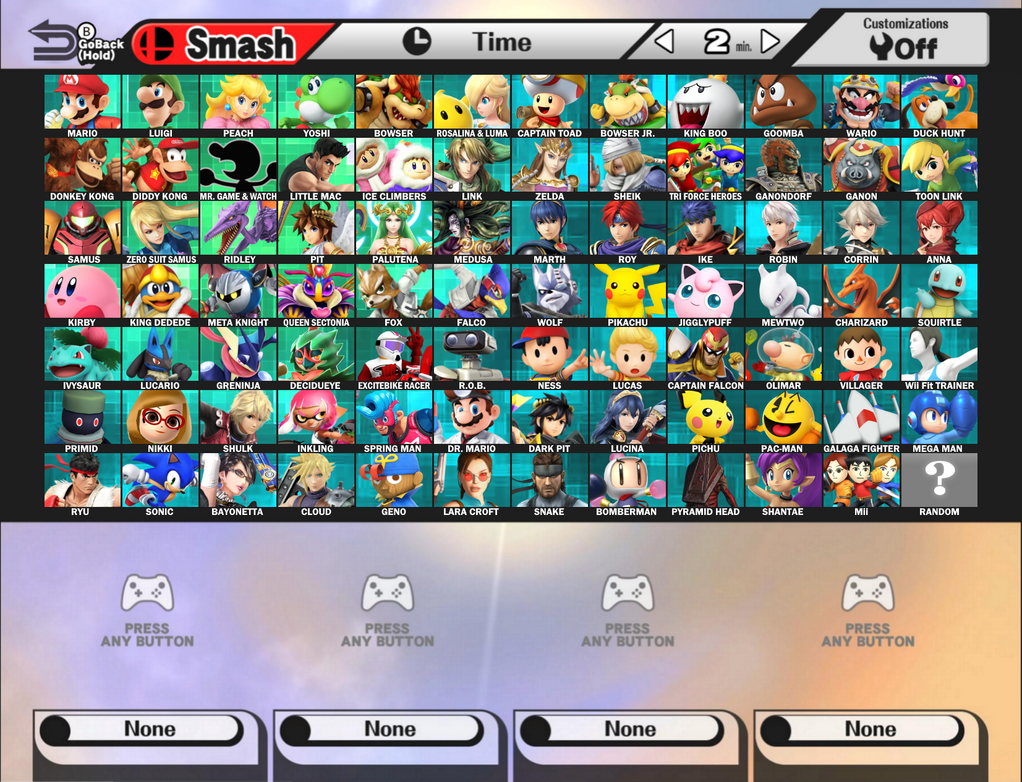Smash Bros. Personal Roster (Realistically Sized) by Obsessor23 on ...