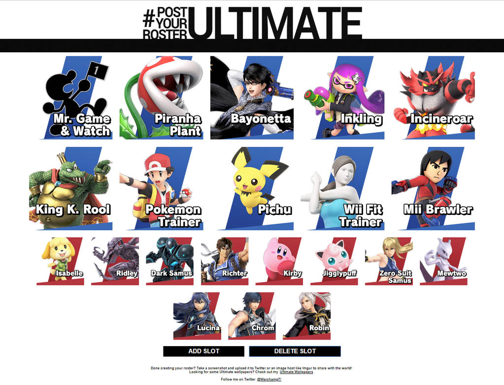Ssbu Roster Deviantart SSBU - Post Your Roster by Obsessor23 on DeviantArt