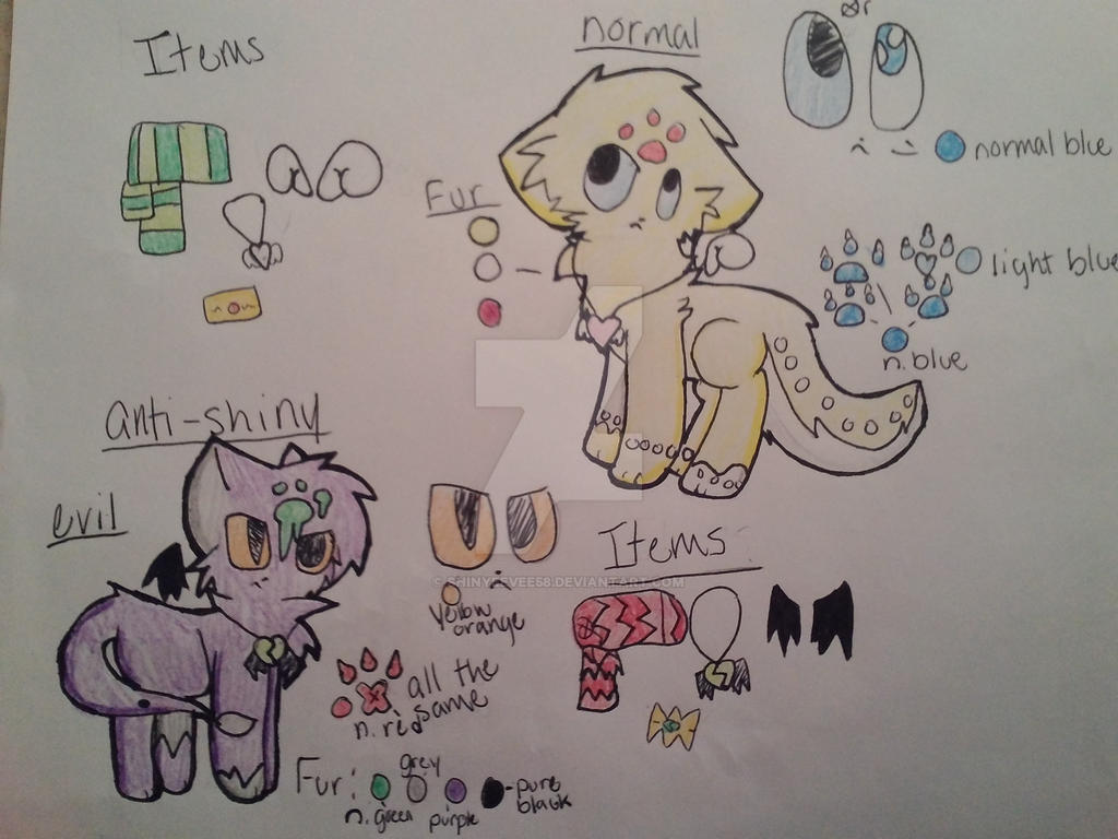 Shiny Reference shiny references by shinyeevee58 on DeviantArt