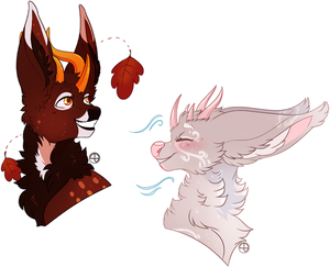 Minkin YCH: Feyfawn + HeroxDergieon