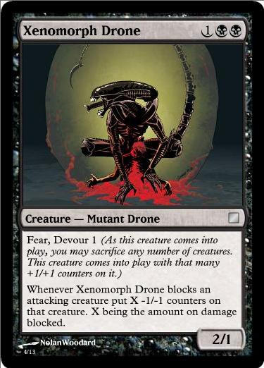 xenomorph mtg cards Xenomorph Drone mtg by ConverseManiac123
