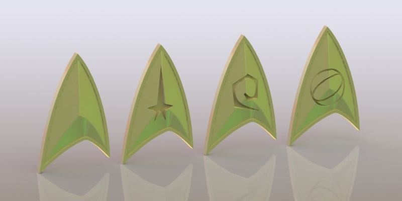 25th Century Starfleet Combadges - v2