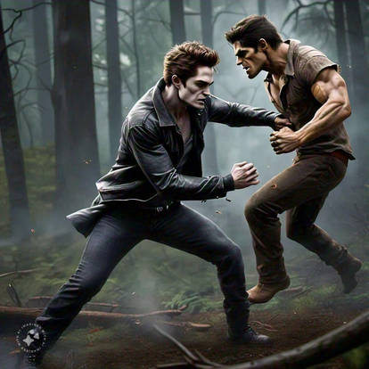 Edward Cullen Y Jacob Black Peleando edward-cullen-y-jacob-black-peleando