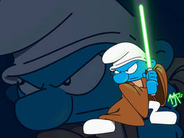 Jedi Smurf Wallpaper