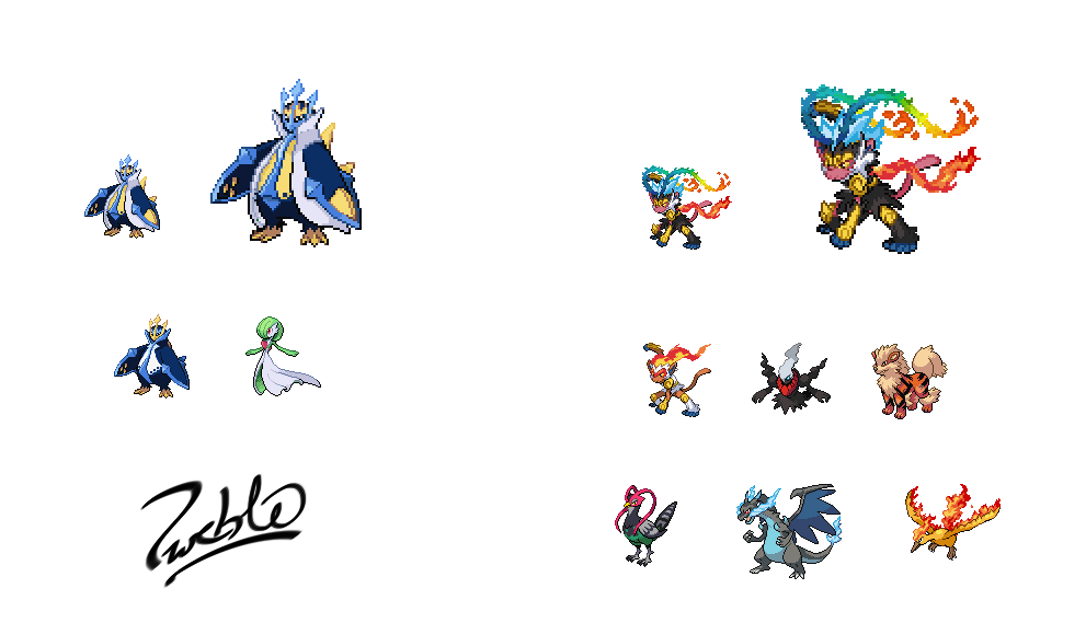 pix Mega Empoleon Sprite mega empoleon and infernape by zweble