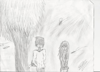 A gal and a guy under a lorax tree o3o