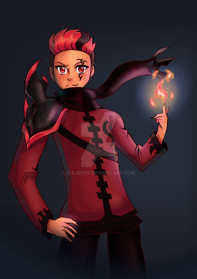 Zhan Yan - The Evil Pyromancer by itzJeppy on DeviantArt