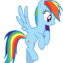 Rainbow Dash Hovering