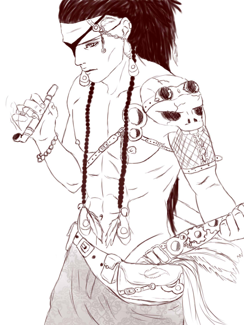 Steampunk AU: Mink, Tribal Leader