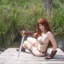 Red Sonja Relaxed by Swamp
