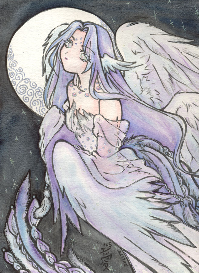 Goddess Iolite watercolors FIN