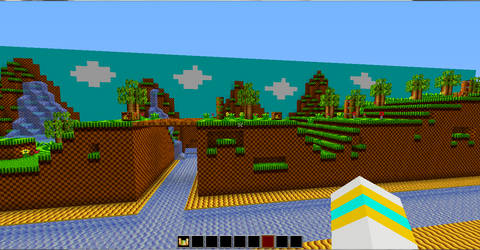 Green Hill Zone in Minecraft